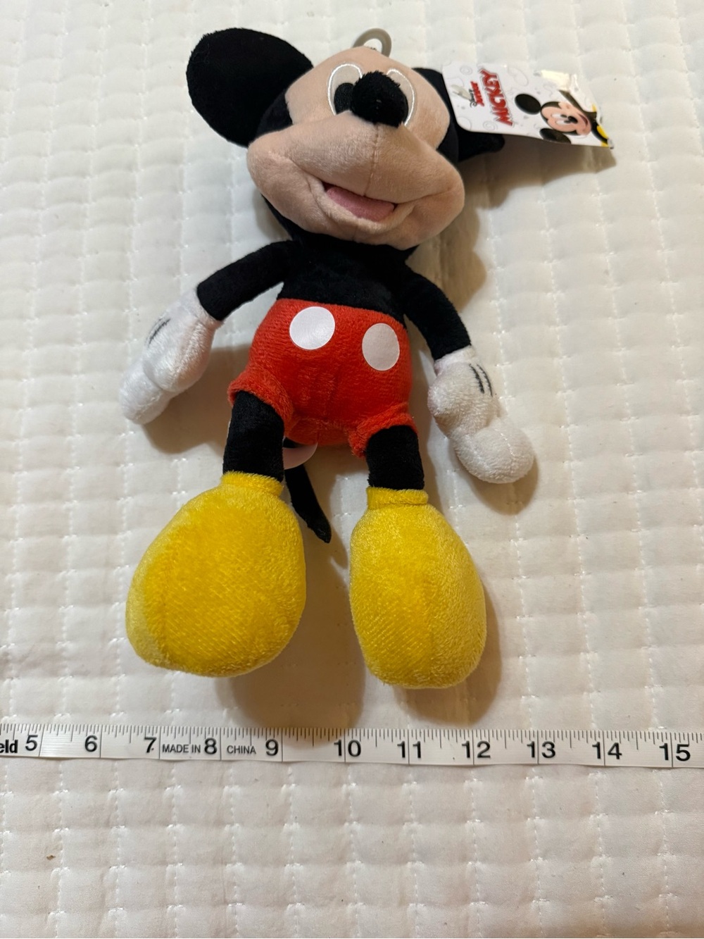 Disney Mickey Mouse Plush - Black, Red & Yellow